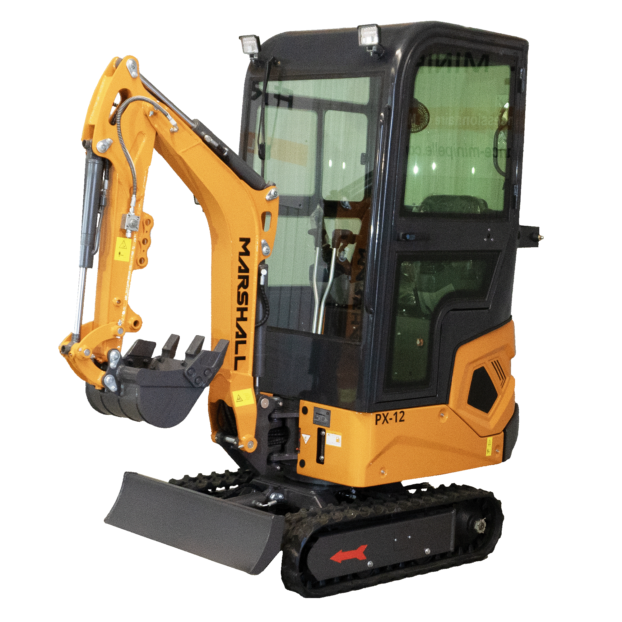 Mini Pelle Moteur Kubota 1,2 Tonne avec cabine